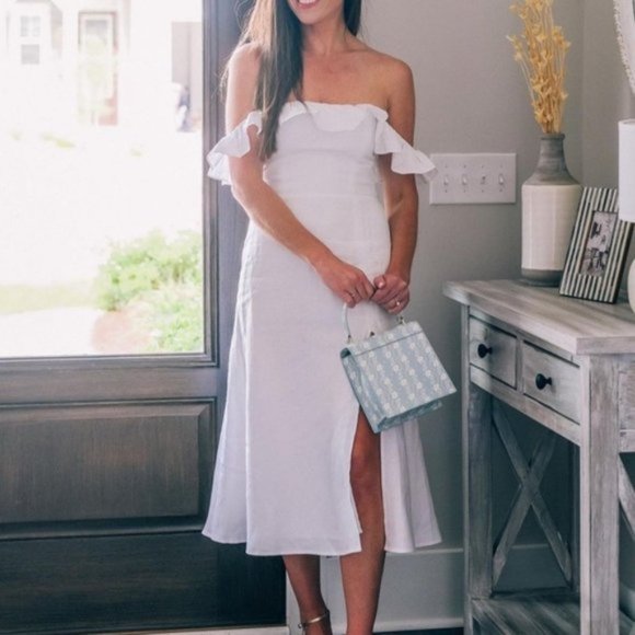 Reformation | Dresses | Salereformation Amethyst Midi Dress White | Poshmark
